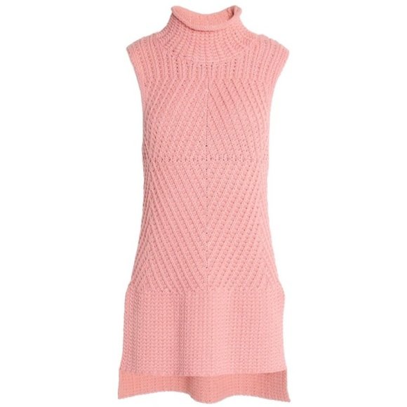 Alice + Olivia High-Low Light Pink Sweater Tank - Picture 6 of 10